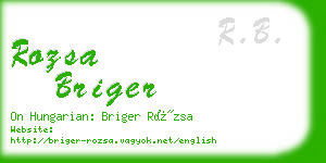 rozsa briger business card